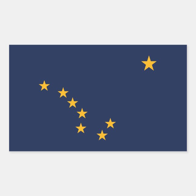 Sticker Rectangulaire Drapeau de l'Alaska (Devant)