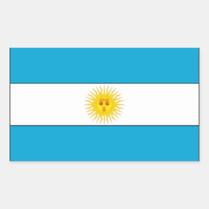 Sticker Rectangulaire Drapeau de l'Argentine