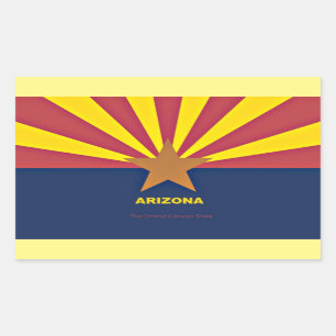 Sticker Rectangulaire Drapeau de l'Arizona