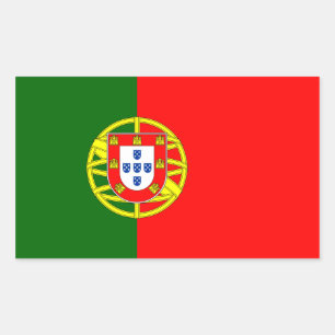 Sticker Rectangulaire Drapeau de l'Autocollant Portugal