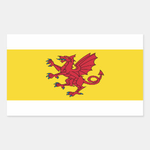 Sticker Rectangulaire Drapeau de l'autocollant rectangulaire Somerset