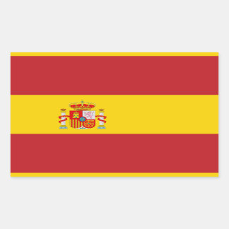 Sticker Rectangulaire Drapeau de l'Espagne