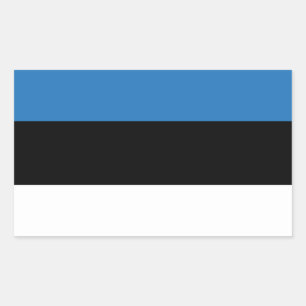 Sticker Rectangulaire Drapeau de l'Estonie