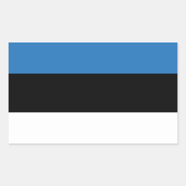 Sticker Rectangulaire Drapeau de l'Estonie (Devant)