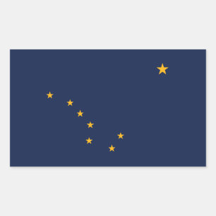 Sticker Rectangulaire Drapeau de l'État d'Alaska