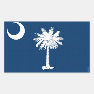 Sticker Rectangulaire Drapeau de l'État de la Caroline du Sud