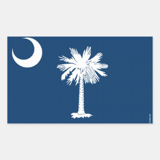 Sticker Rectangulaire Drapeau de l'État de la Caroline du Sud