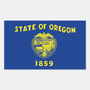 Sticker Rectangulaire Drapeau de l'État de l'Oregon