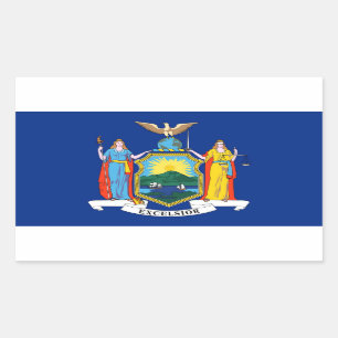 Sticker Rectangulaire Drapeau de l'État de New York
