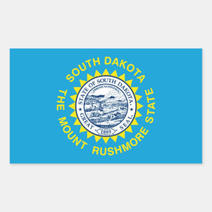 Sticker Rectangulaire Drapeau de l'État du Dakota du Sud