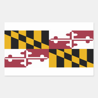 Sticker Rectangulaire drapeau de l'État du Maryland