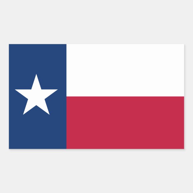 Sticker Rectangulaire Drapeau de l'État du Texas (Devant)