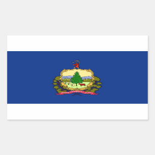 Sticker Rectangulaire Drapeau de l'État du Vermont