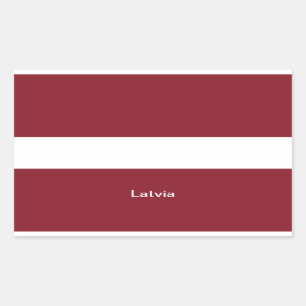 Sticker Rectangulaire Drapeau de Lettonie