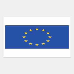 Sticker Rectangulaire Drapeau de l'Europe/Union européenne