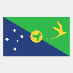 Sticker Rectangulaire Drapeau de l'île Christmas