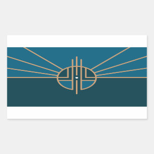 Sticker Rectangulaire Drapeau de Lincoln, Nebraska