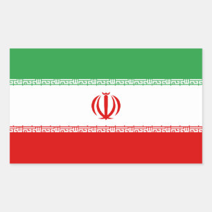 Sticker Rectangulaire Drapeau de l'Iran