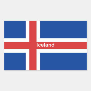 Sticker Rectangulaire Drapeau de l'Islande