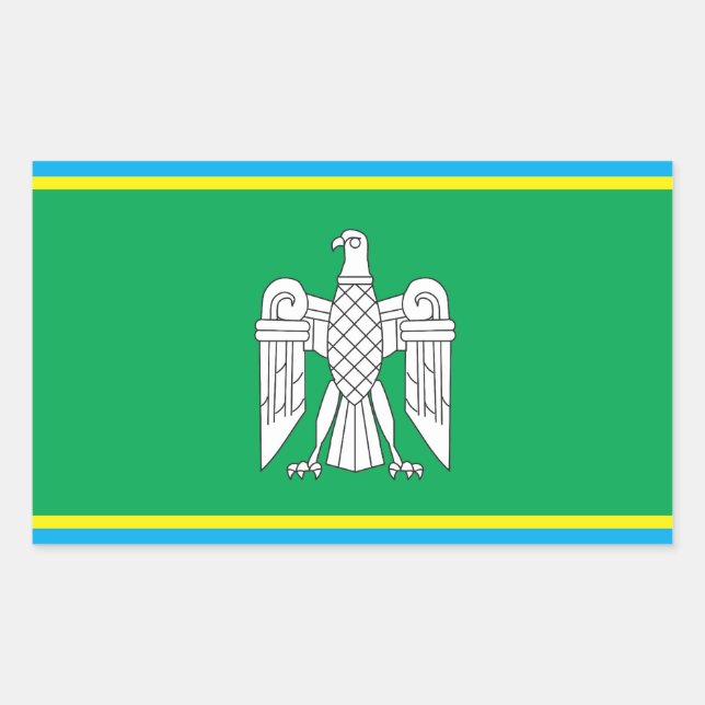 Sticker Rectangulaire Drapeau de l'oblast de Tchernivtsi, Ukraine (Devant)