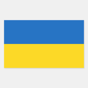 Sticker Rectangulaire Drapeau de l'Ukraine - drapeau ukrainien -