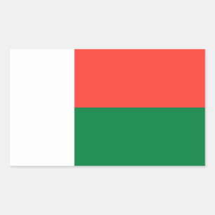 Sticker Rectangulaire Drapeau de Madagascar