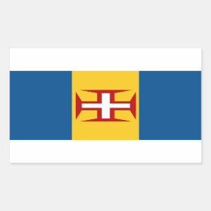 Sticker Rectangulaire Drapeau de Madère