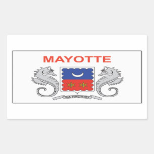 Sticker Rectangulaire Drapeau de Mayotte