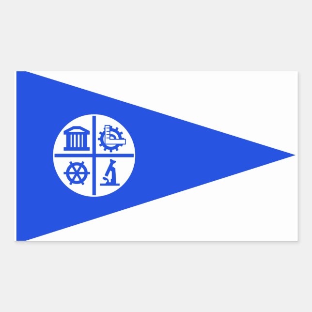 Sticker Rectangulaire Drapeau de Minneapolis (Devant)