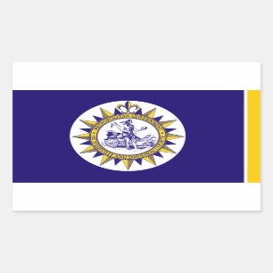 Sticker Rectangulaire Drapeau de Nashville, Tennessee