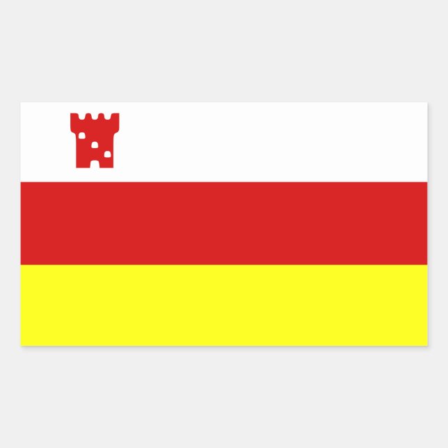 Sticker Rectangulaire Drapeau de Père Noël Barbara, Californie Stic Rect (Devant)