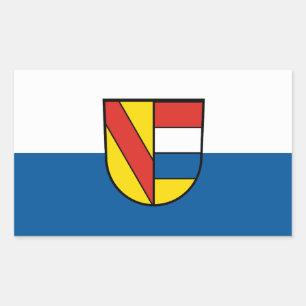 Sticker Rectangulaire drapeau de Pforzheim ville allemagne symbole emblè