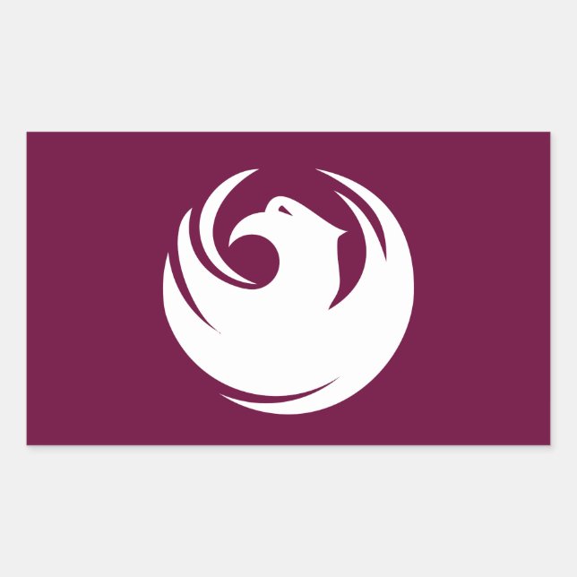 Sticker Rectangulaire Drapeau de Phoenix, Arizona (Devant)