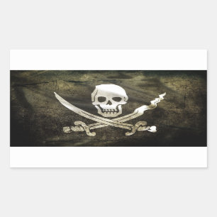 Sticker Rectangulaire Drapeau de pirate