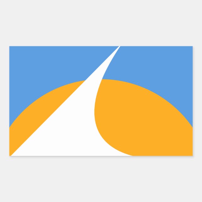 Sticker Rectangulaire Drapeau de Redding, Californie (Devant)