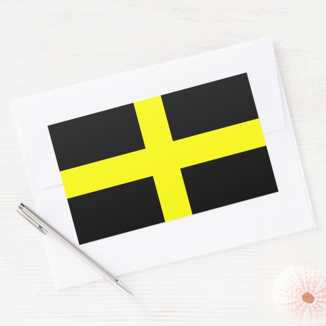 Sticker Rectangulaire Drapeau de Saint-David (Enveloppe)