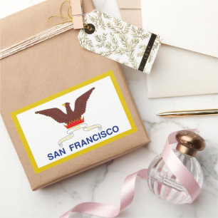 Sticker Rectangulaire Drapeau de San Francisco (Californie)