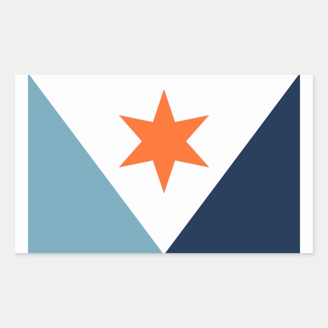 Sticker Rectangulaire Drapeau de Syracuse, New York (Devant)