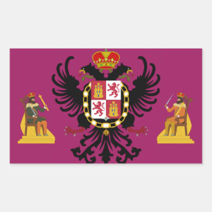 Sticker Rectangulaire Drapeau de Tolède (Espagne)
