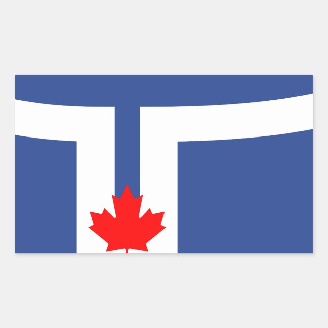 Sticker Rectangulaire Drapeau de Toronto (Ontario) (Devant)