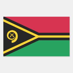 Sticker Rectangulaire Drapeau de Vanuatu