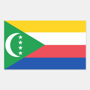 Sticker Rectangulaire Drapeau des Comores