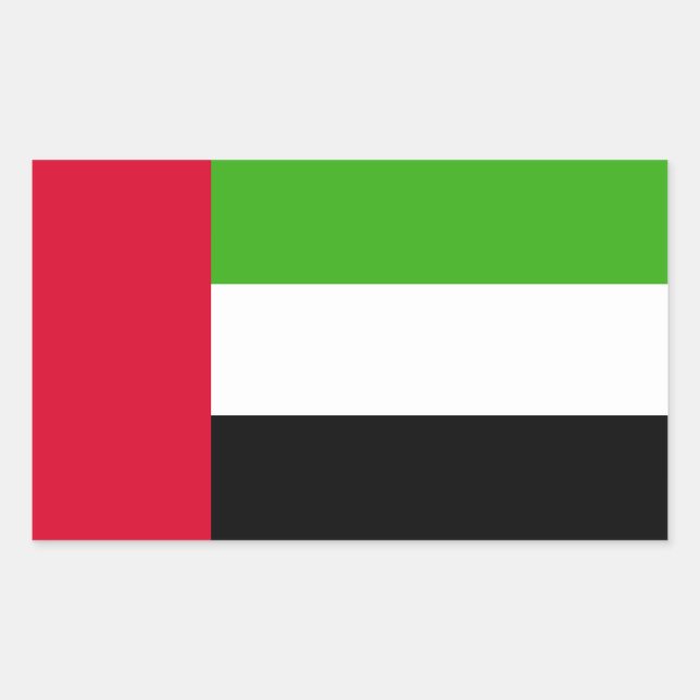 Sticker Rectangulaire Drapeau des Émirats arabes unis (Devant)