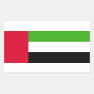 Sticker Rectangulaire Drapeau des Émirats arabes unis