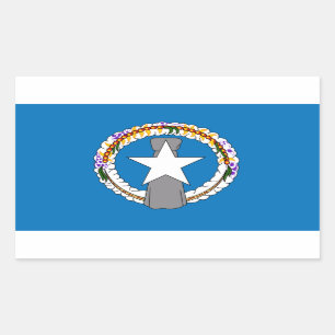 Sticker Rectangulaire Drapeau des îles Mariana