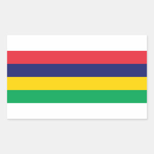 Sticker Rectangulaire Drapeau des Îles Maurice