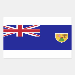 Sticker Rectangulaire Drapeau des Îles Turques et Caïques