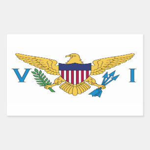 Sticker Rectangulaire Drapeau des îles Vierges américaines