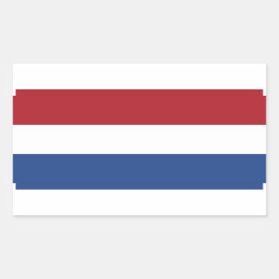 Sticker Rectangulaire Drapeau des Pays-Bas