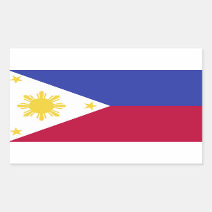 Sticker Rectangulaire Drapeau des Philippines